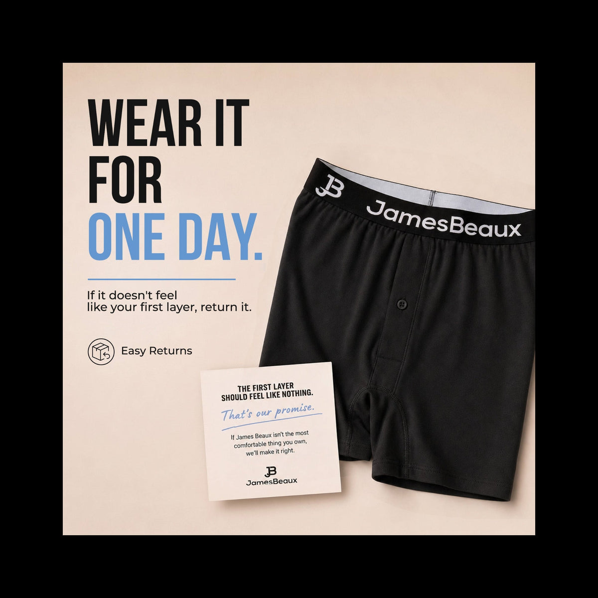 Men's Bamboo Anti-Chafing & Breathable Boxer Shorts (3-Pack) | Black