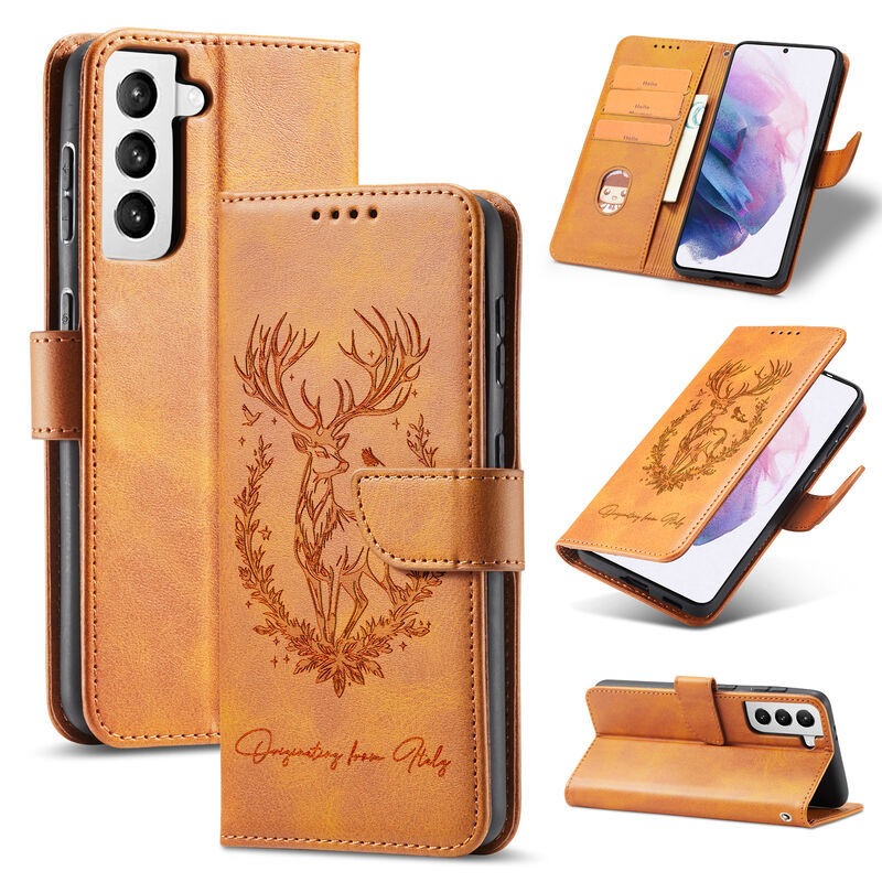 Deer-Print Leather Phone Case