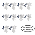 10/25/50/100 Angel By My Side Dark Blue Ribbon Pins