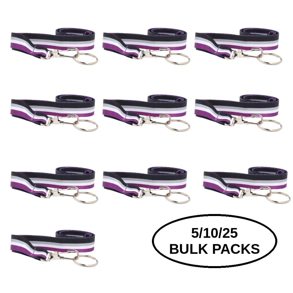 1/5/10/25 Asexual Flag Lanyards