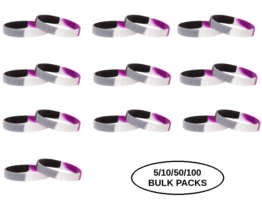 5/10/50/100 Asexual Silicone Bracelets