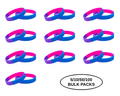 5/10/50/100 Bisexual Flag Colored Silicone Bracelets