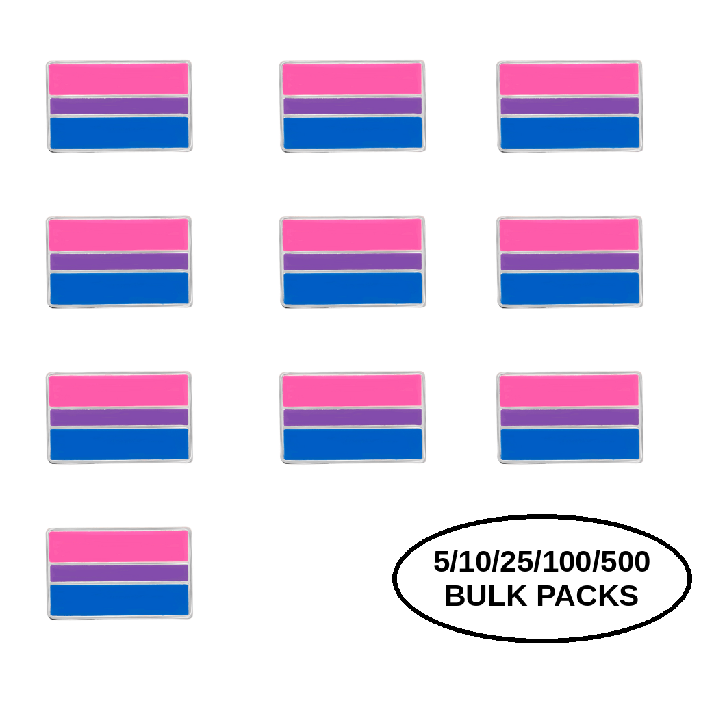 5/10/25/100 Bisexual Flag Pins
