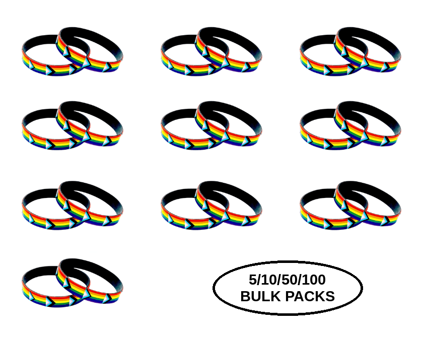 5/10/50/100 Daniel Quasar Flag Silicone Bracelets