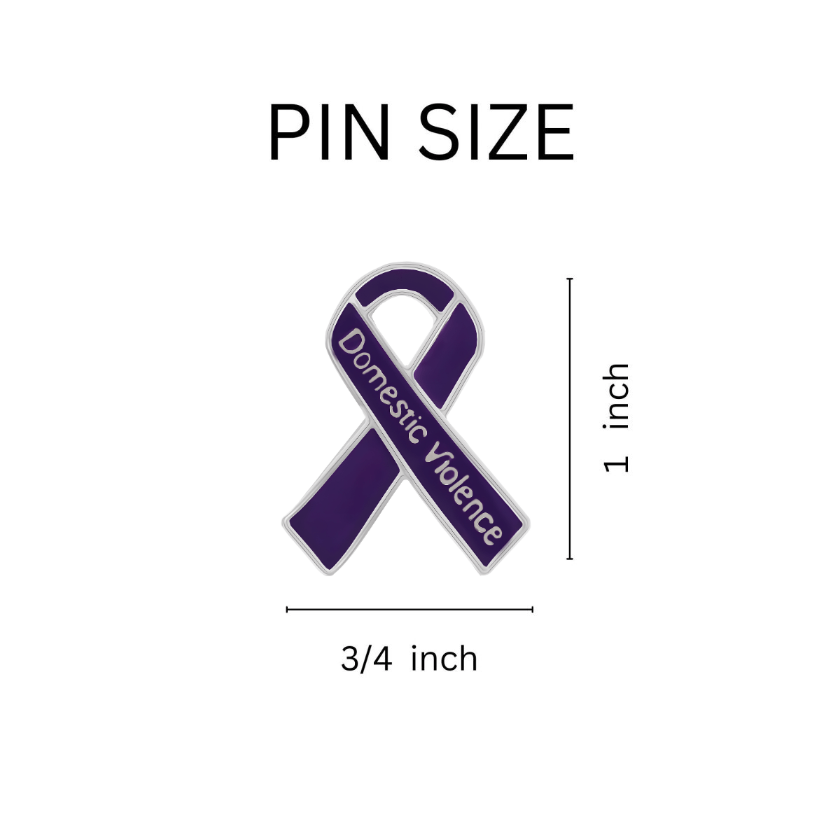 5/10/25/100 Pack Domestic Violence Awareness Ribbon Pins