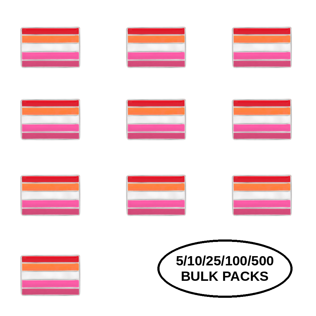 5/10/25/100 Lesbian Sunset Flag Pins