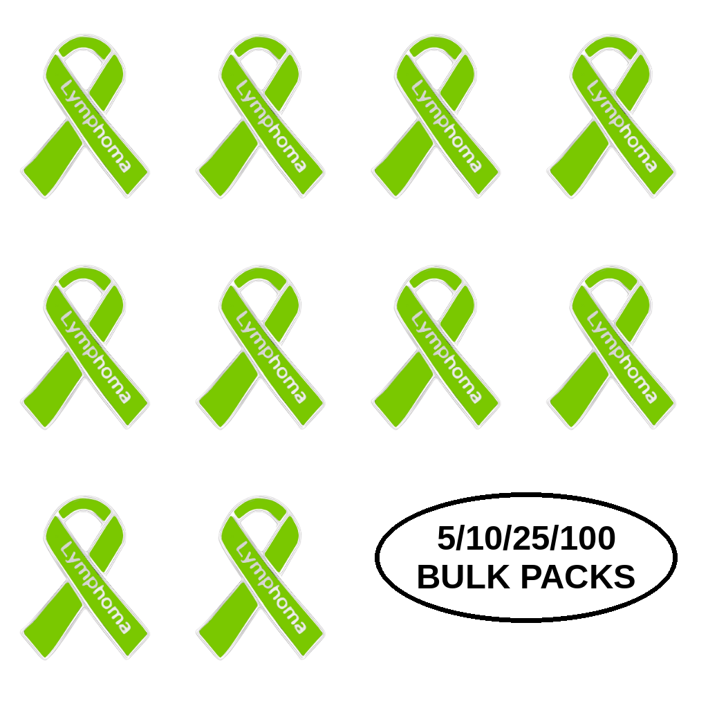 5/10/25/100 Pack Lymphoma Awareness Ribbon Pins