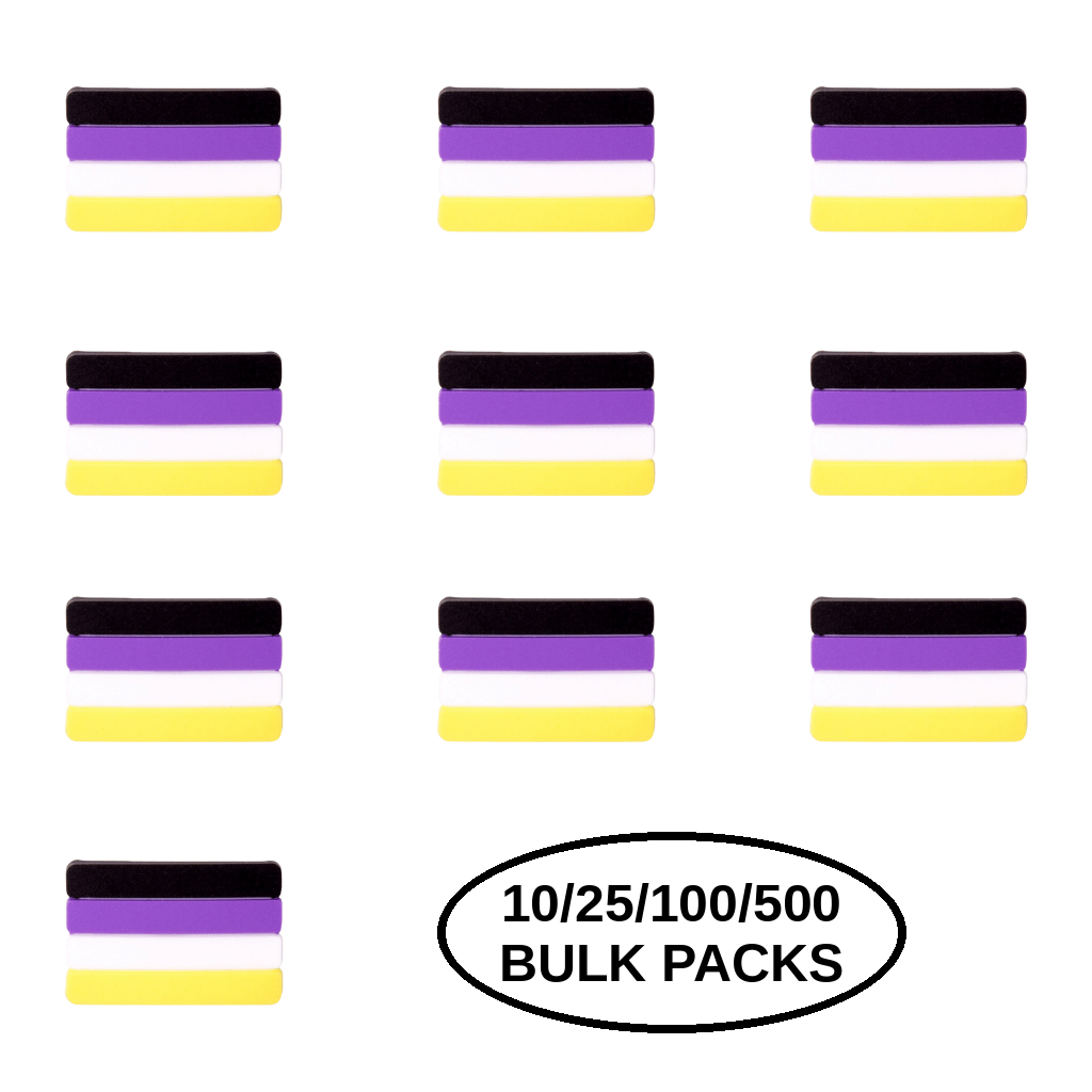 10/21/100/500 Non-Binary Flag Silicone Pins