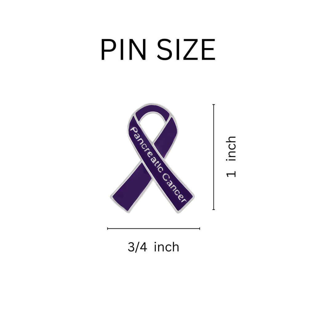 5/10/25/100 Pack Pancreatic Cancer Awareness Ribbon Pins