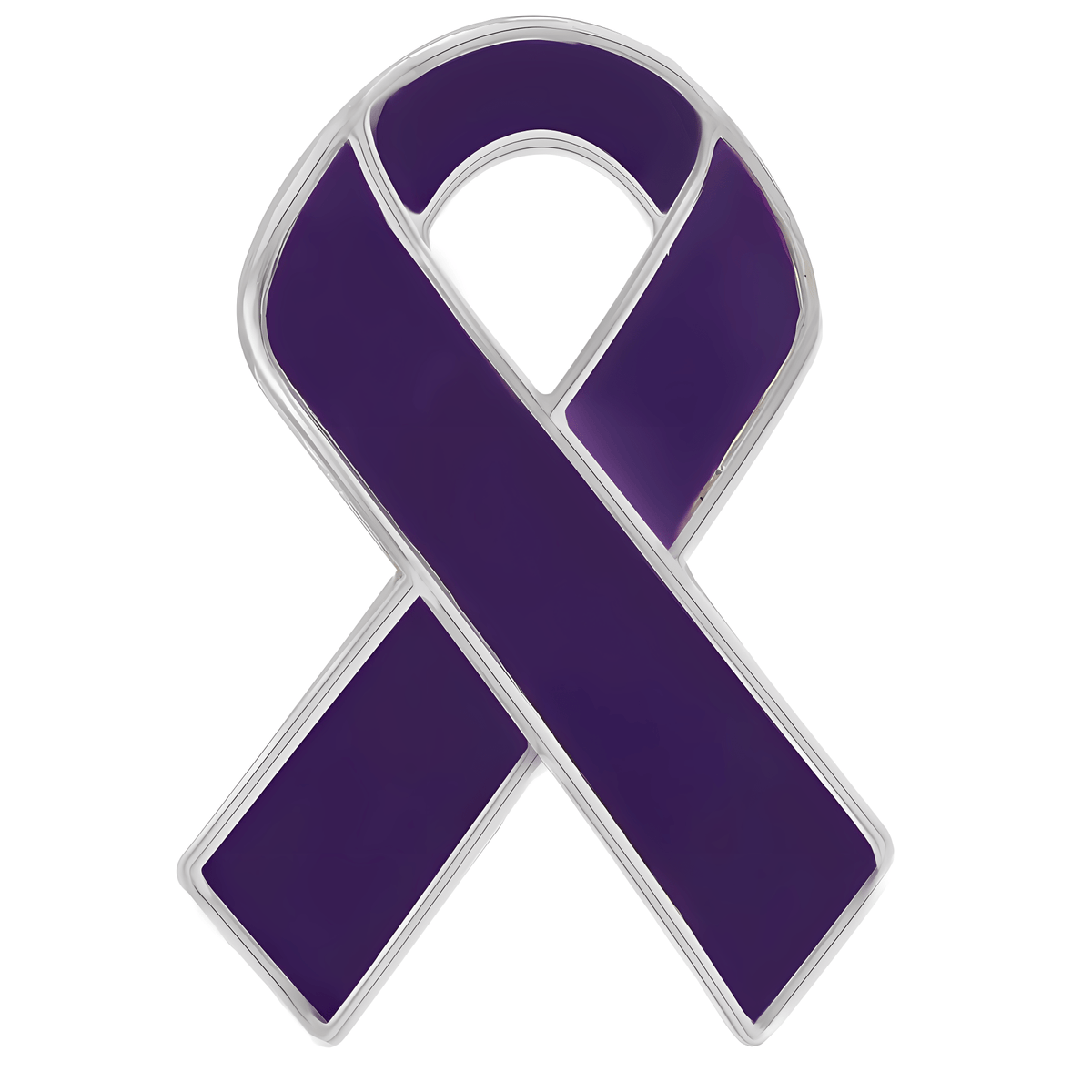 5/10/25/100 Pack Purple Ribbon Awareness Pins