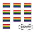 5/10/25/100 Rectangle Rainbow Flag Pins