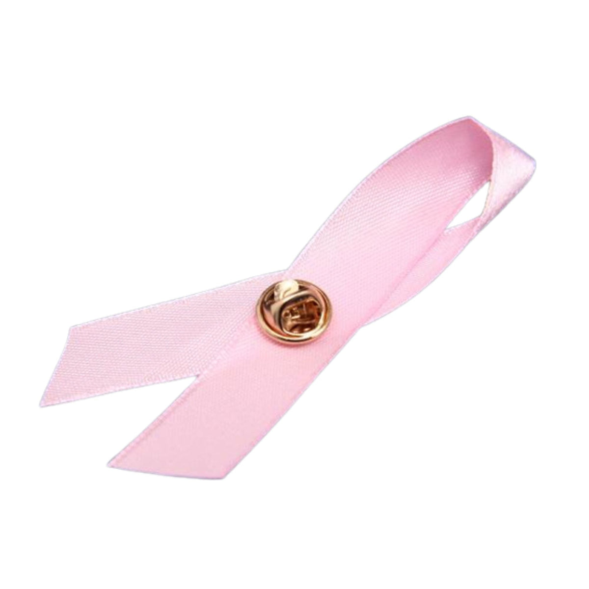 1/25/100/500 Pack Satin Pink Ribbon Breast Cancer Pins