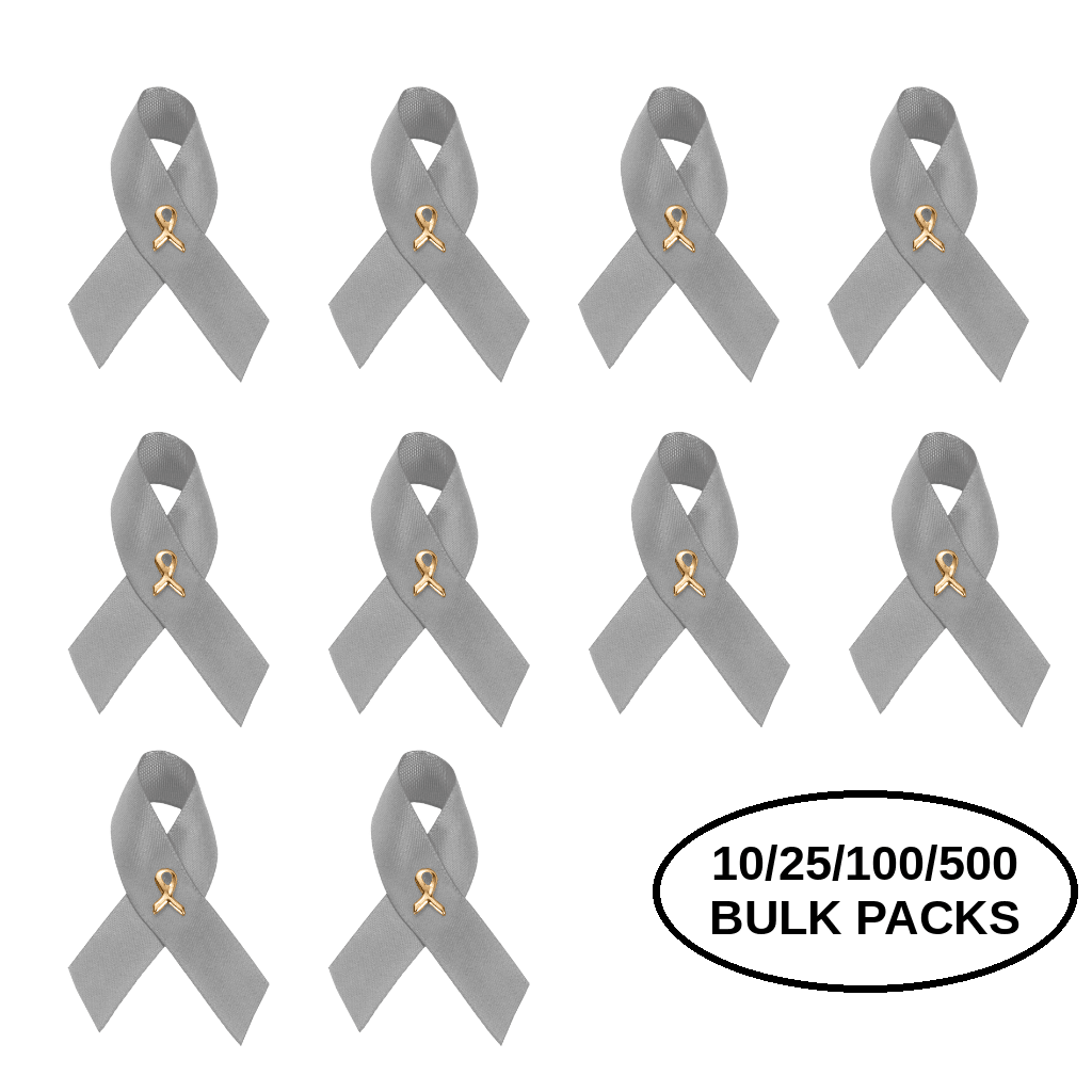 10/25/100/500 Pack Gray Satin Ribbon Pins