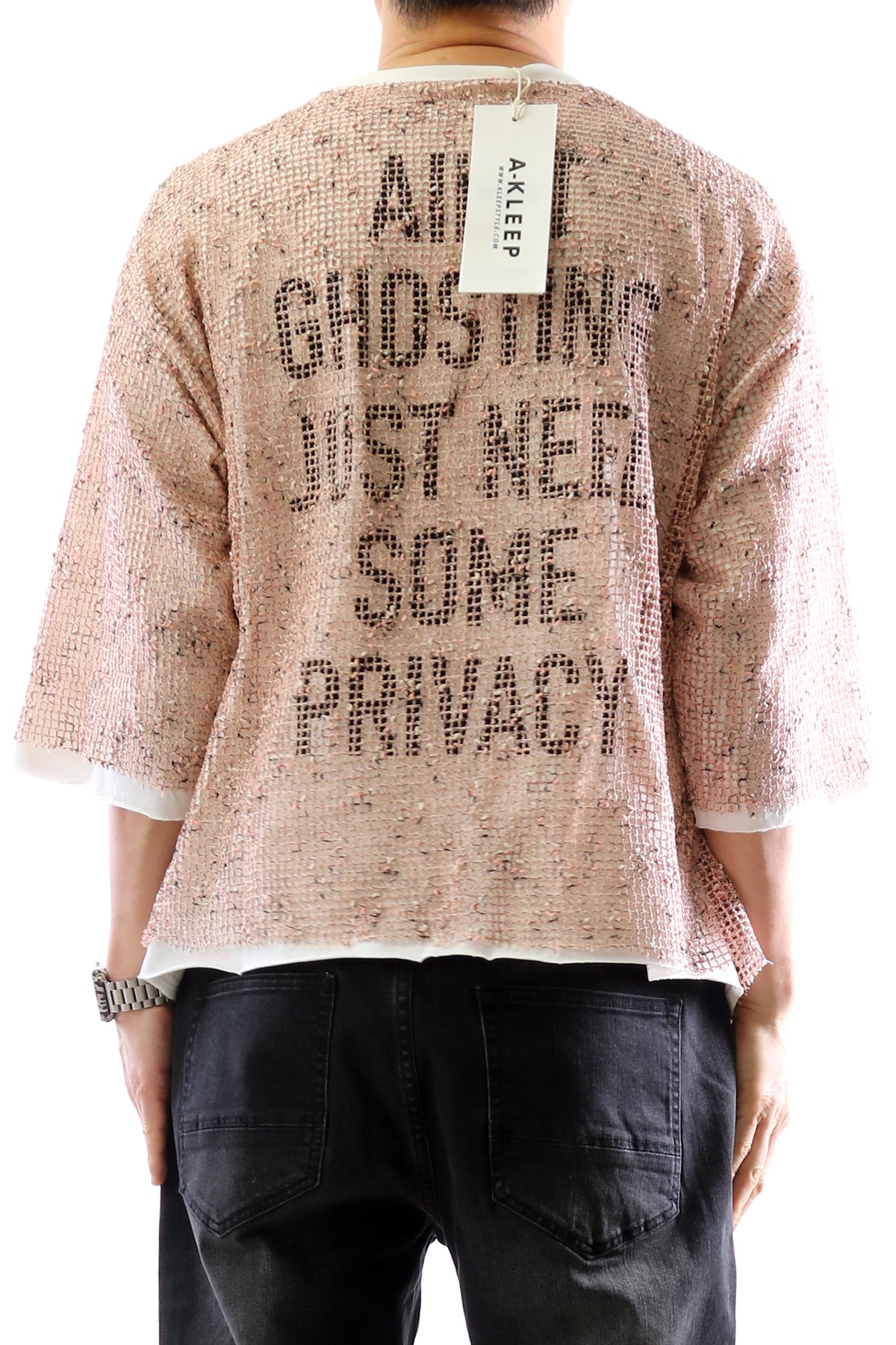 Sparkle S/N Jersey 3/4 Sleeve Crop Top Tee
