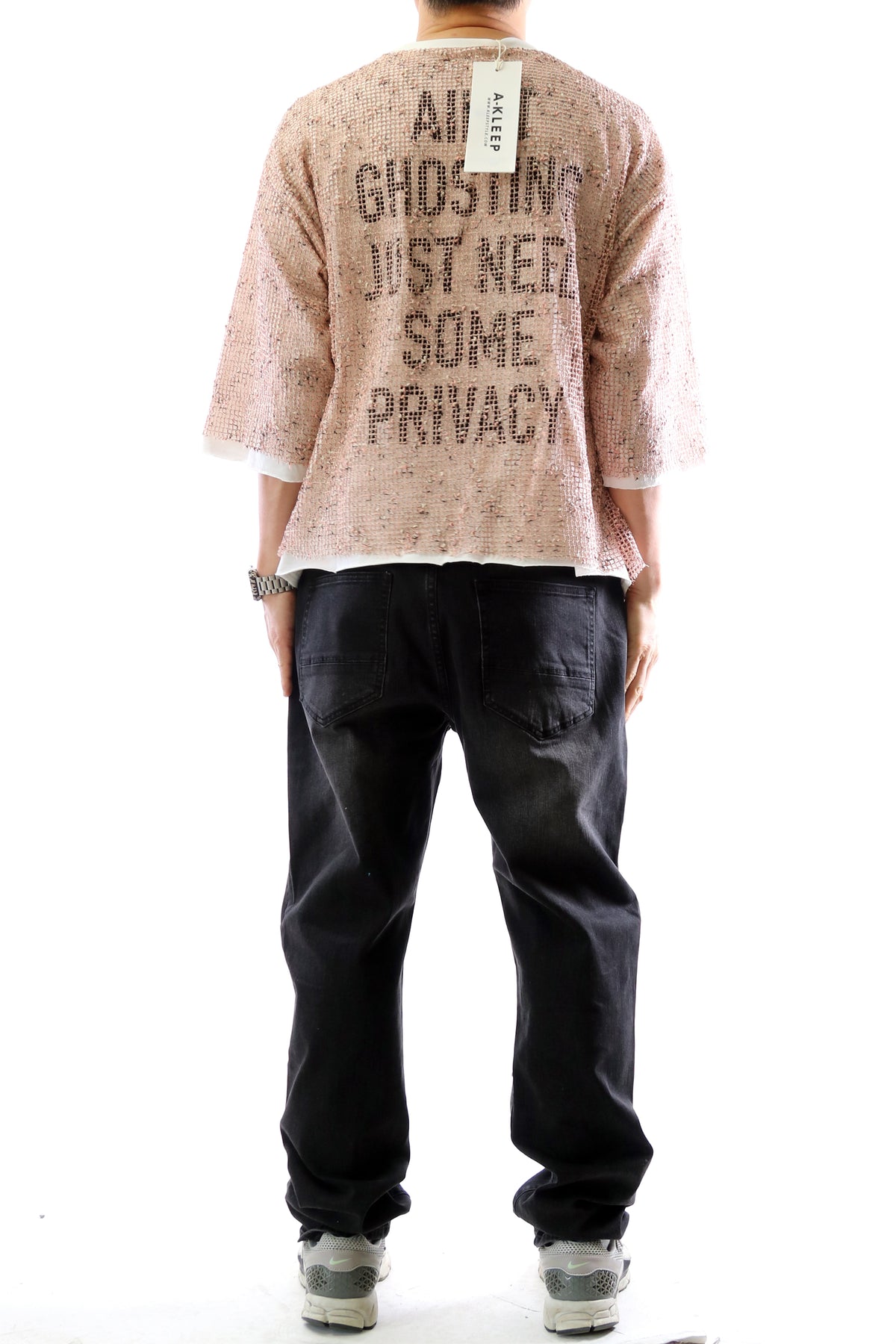 Sparkle S/N Jersey 3/4 Sleeve Crop Top Tee