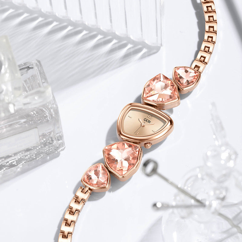 Good-looking Fashion Women's Watches Light Luxury Crystal Diamond Bracelet Watch