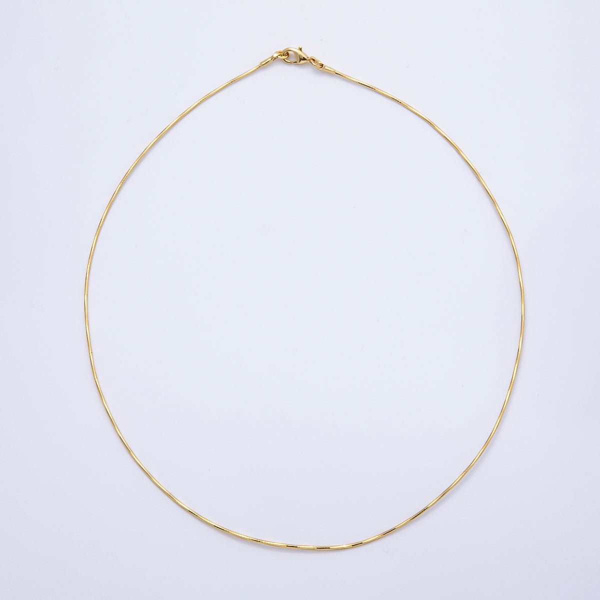 16K Gold Filled 1mm Twist Snake Chain 16 Inch Necklace in Gold & Silver | WA-04474 WA-04475