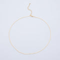16K Gold Filled 2mm Minimalist Bead Bar Chain 17.5 Inch Necklace in Gold & Silver | WA-3264 WA-3862