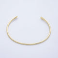 16K Gold Filled 2mm Minimalist Tube Half Cuff Bracelet Finding for Bangle Supply | WA-04458