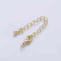 16K Gold Filled 9mm Minimalist Lobster Claw Clasps 2.65 Inch Teardrop Chain Extender | Findings-00500