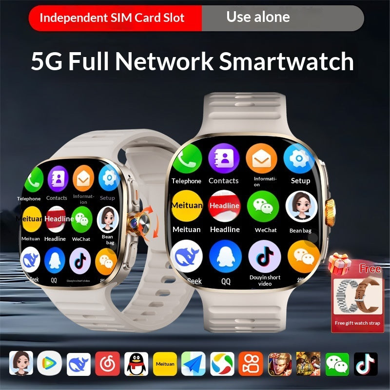 Smart 5G ESIM-enabled Multi-function Large-screen Smartwatch Phone