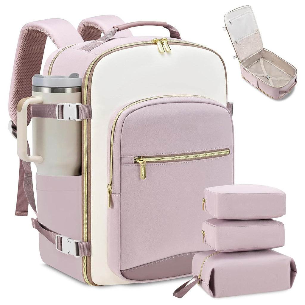 Travel Carry-On Luggage Set with 3 Organizer Pouches