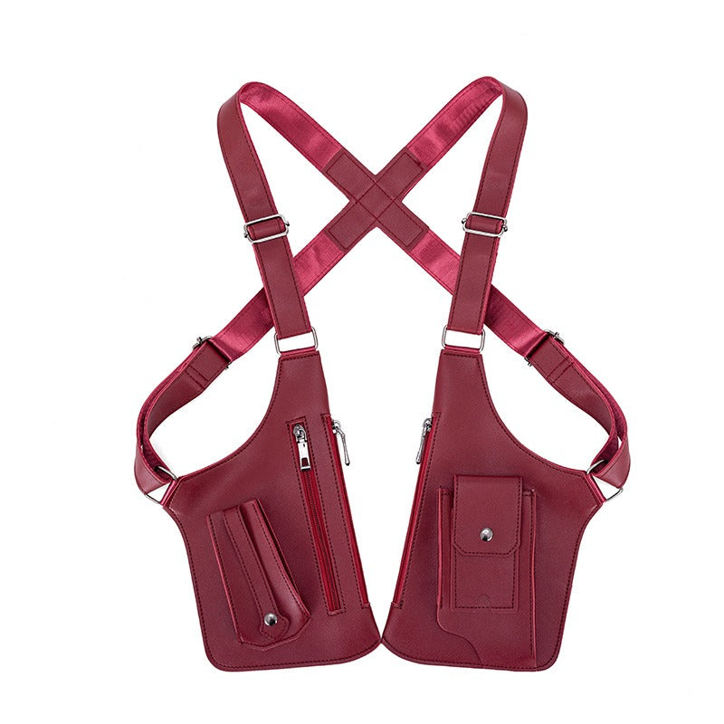 Men's Retro Underarm Backpack Belt Bag