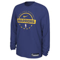 Men's Nike Royal Golden State Warriors 2025/26 On-Court Flare Dri-FIT Practice Long Sleeve Tri-Blend T-Shirt