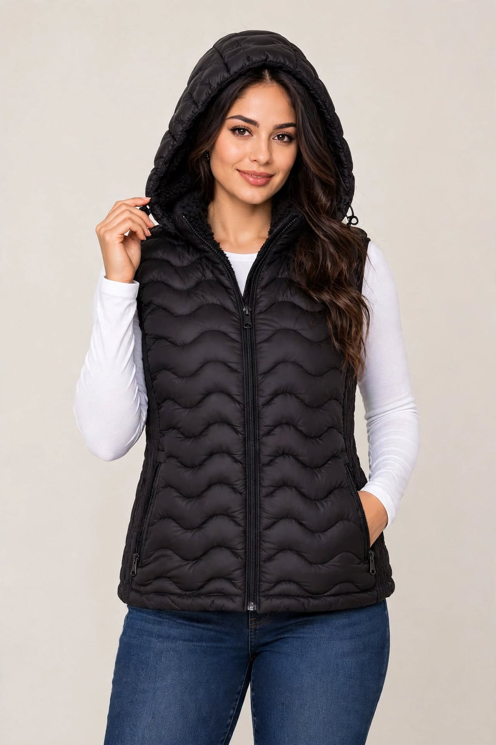 Sleeveless Hoodie Padding Jacket