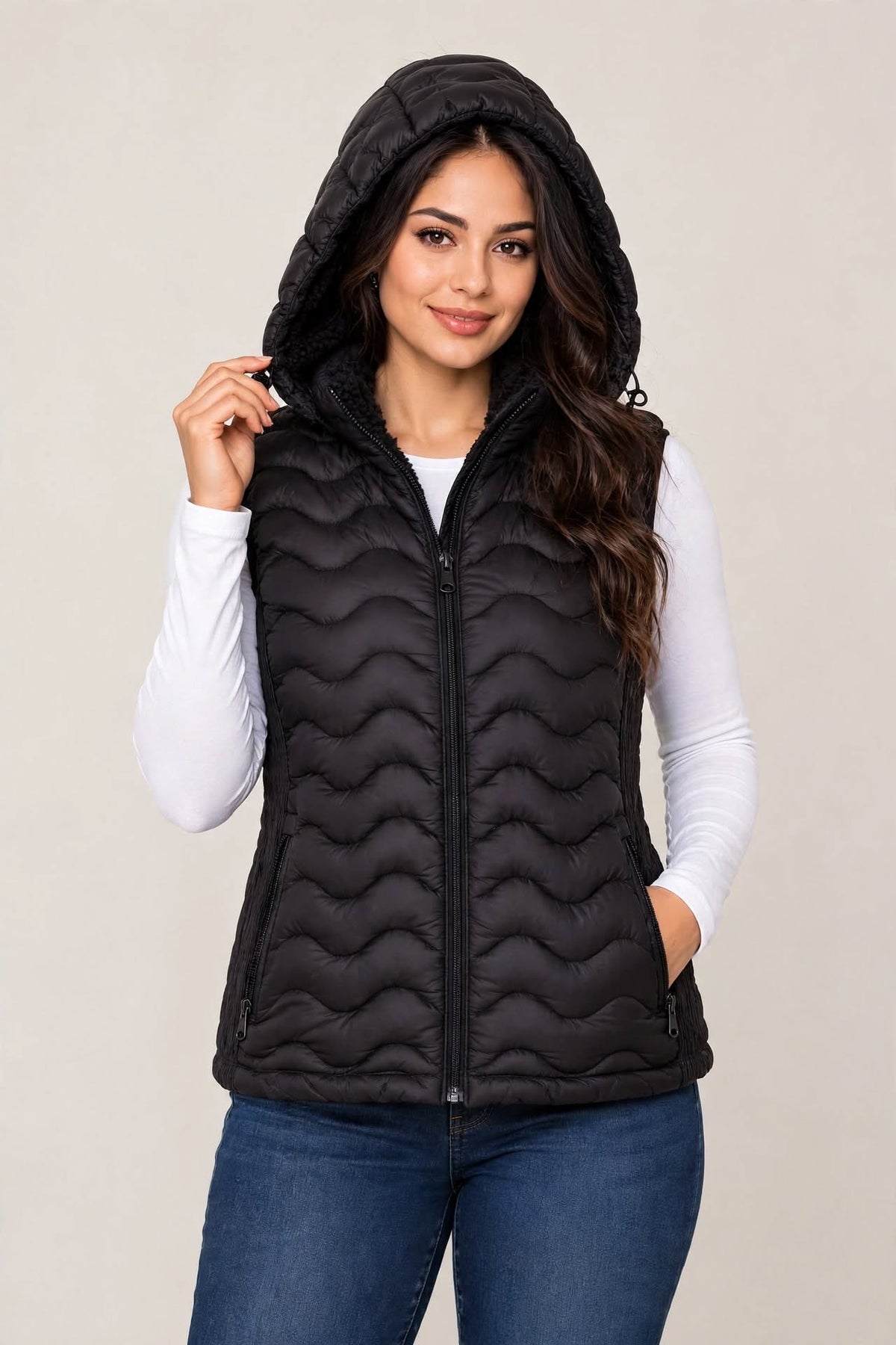 Sleeveless Hoodie Padding Jacket