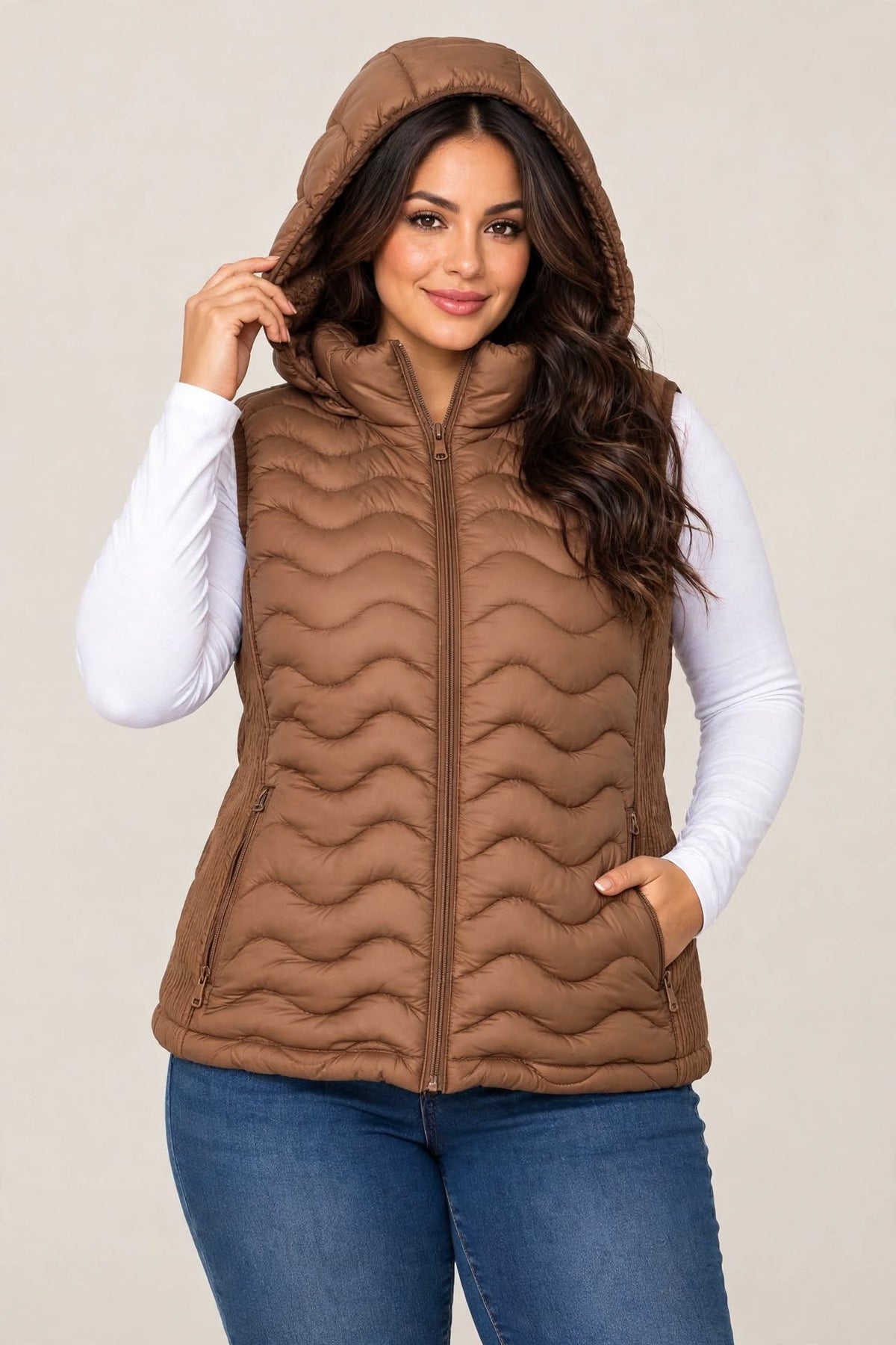 Sleeveless Hoodie Padding Jacket