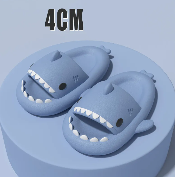 Adult Shark Cartoon Slippers, Indoor Outdoor Funny Slippers