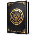 Birth Certificate Holder 8.5x11 Black Faux Leather Document Protector for Records Letter Size Durable Birth Certificate Document Holder Sleeve Protective Keepsake Folder with Gold Foil Cover