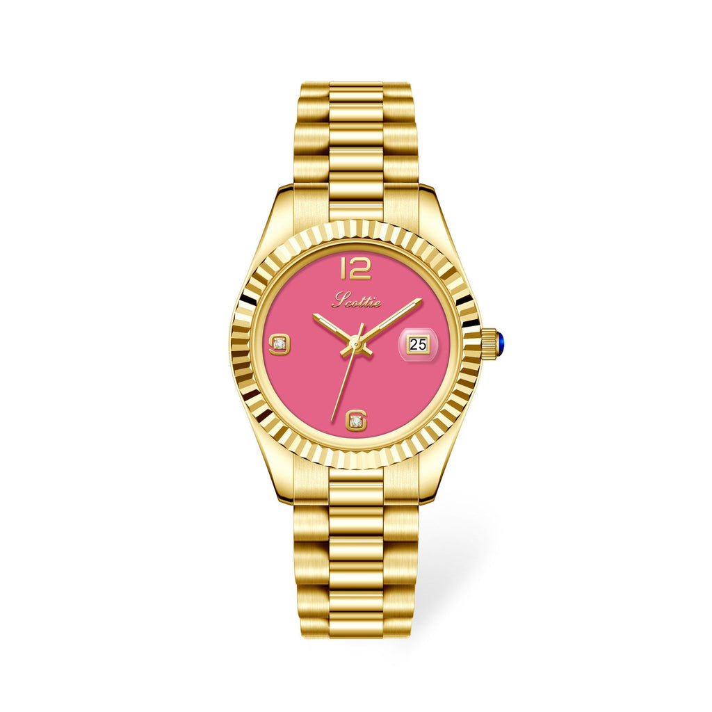 Diamond Shining Women's Steel Band Quartz Watch
