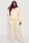 Rhinestone High Waisted Wide Leg Sweatpants