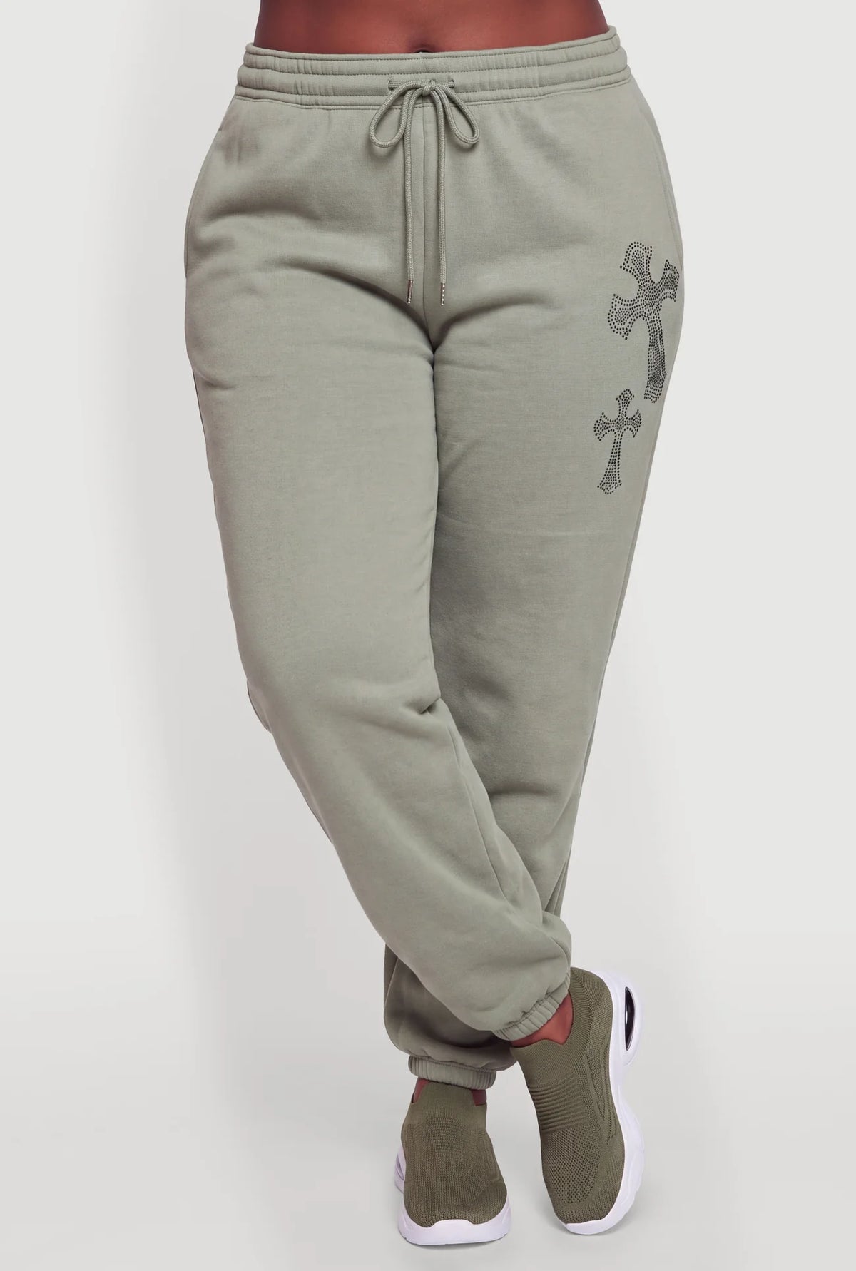 Almost Famous Rhinestone Graphic Joggers