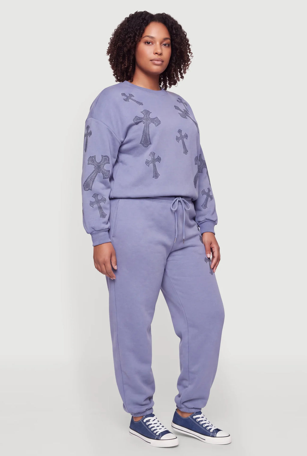 Almost Famous Rhinestone Graphic Joggers