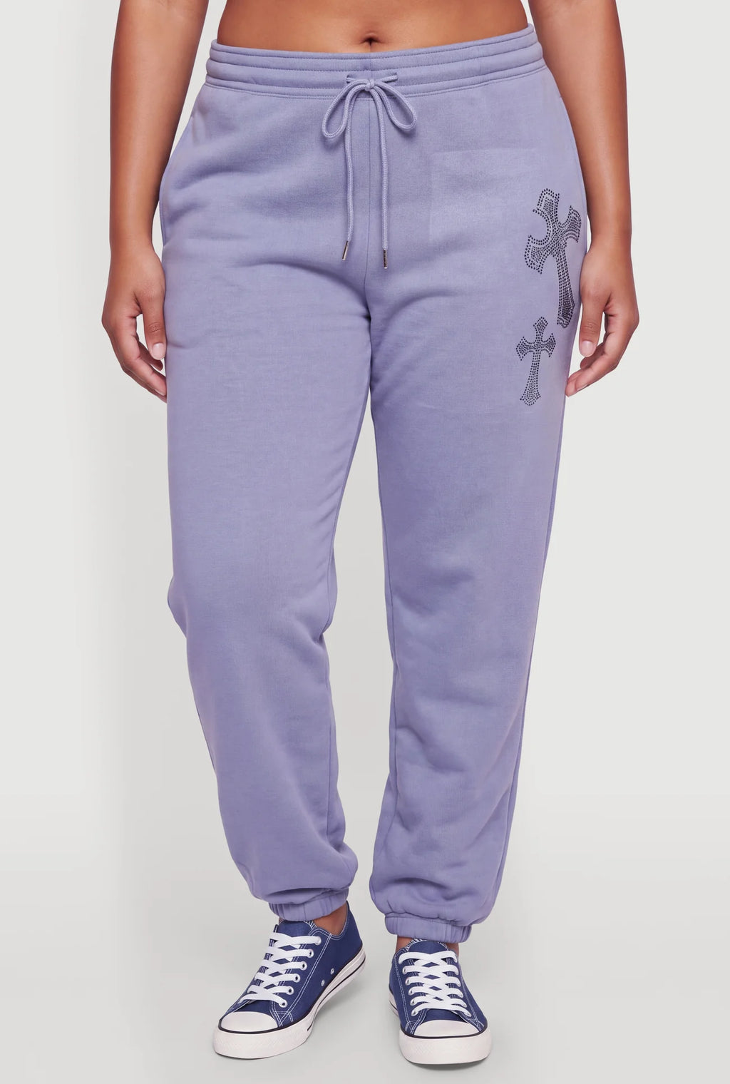 Almost Famous Rhinestone Graphic Joggers