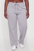 Drawstring Waist Wide Leg Basic Sweatpants