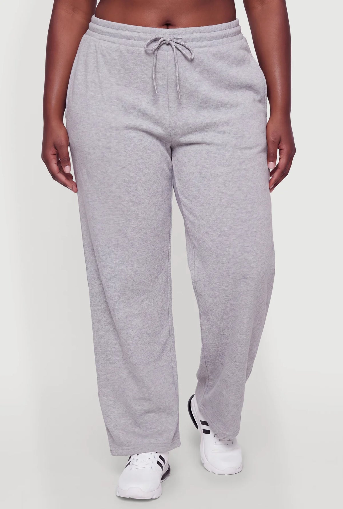Drawstring Waist Wide Leg Basic Sweatpants