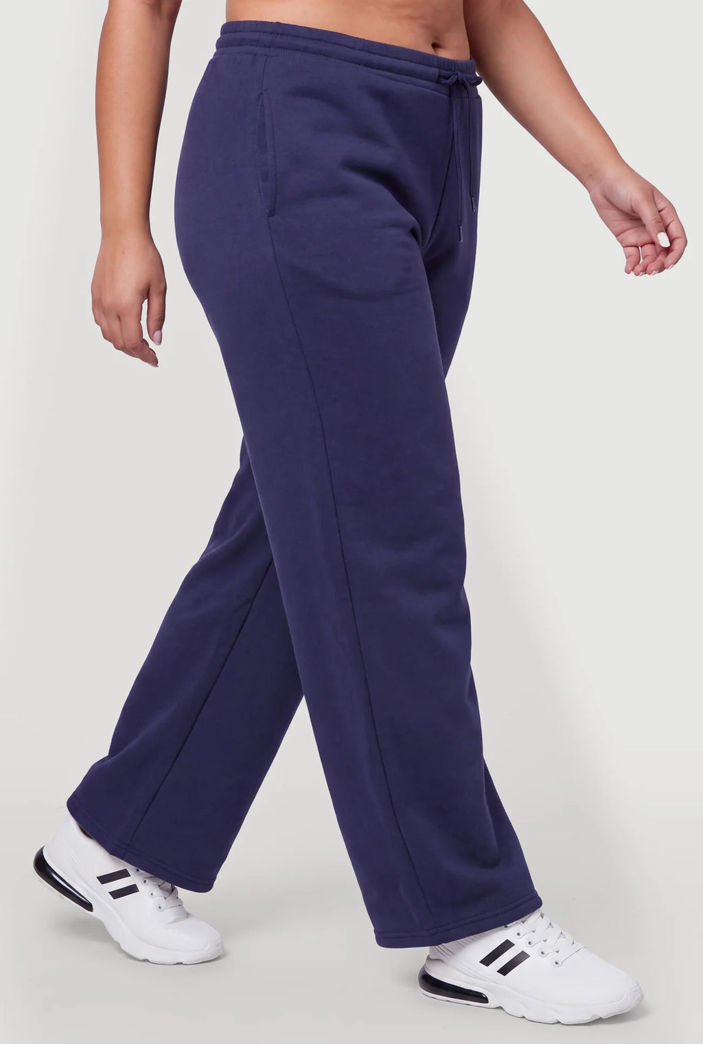 Drawstring Waist Wide Leg Basic Sweatpants