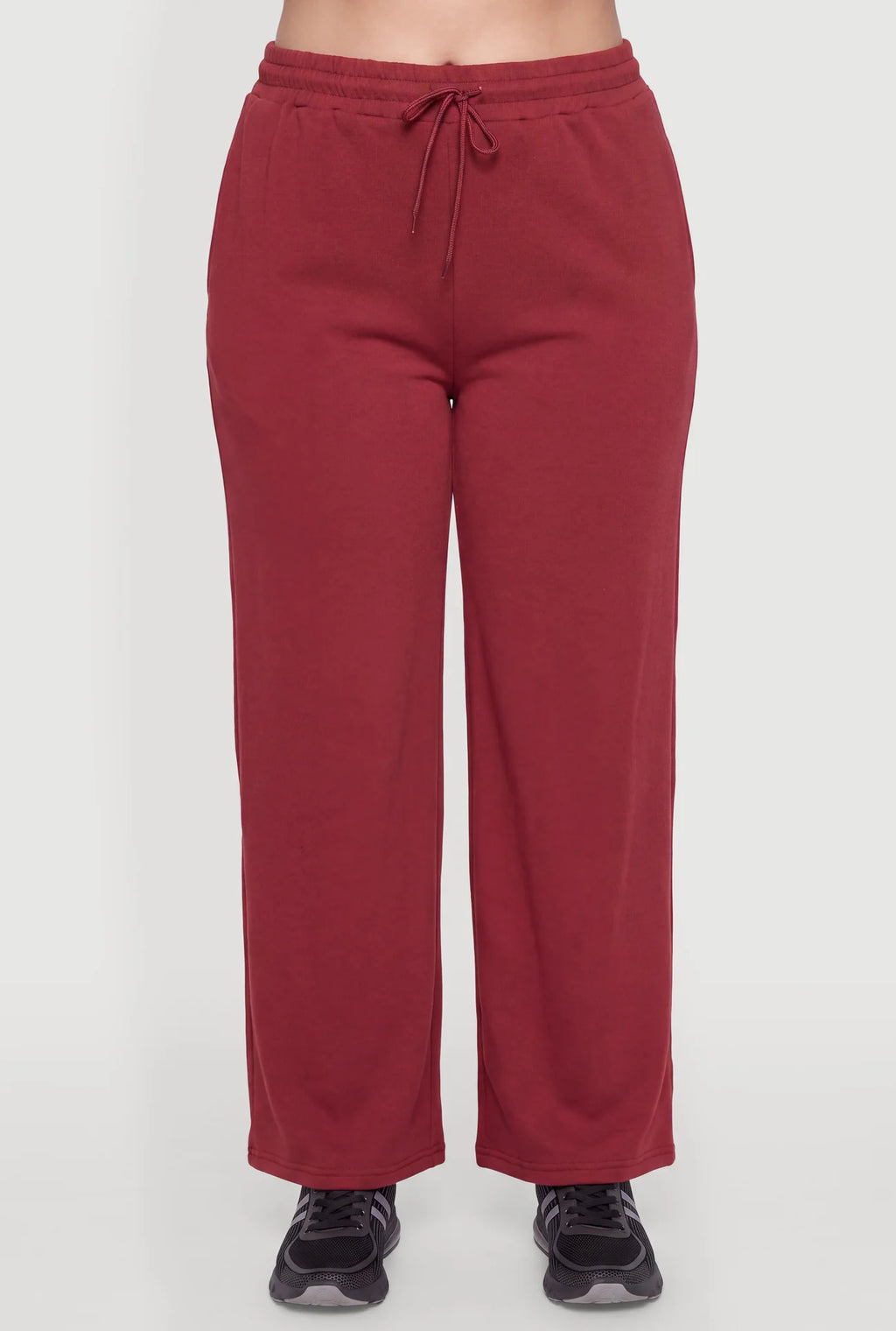 Drawstring Waist Wide Leg Basic Sweatpants
