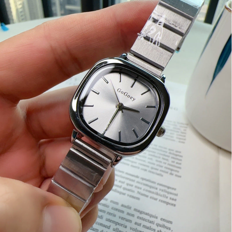 Women's Quartz Watch With Steel Strap Folding Buckle