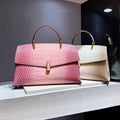 Crocodile Pattern Leather Crossbody Handbag