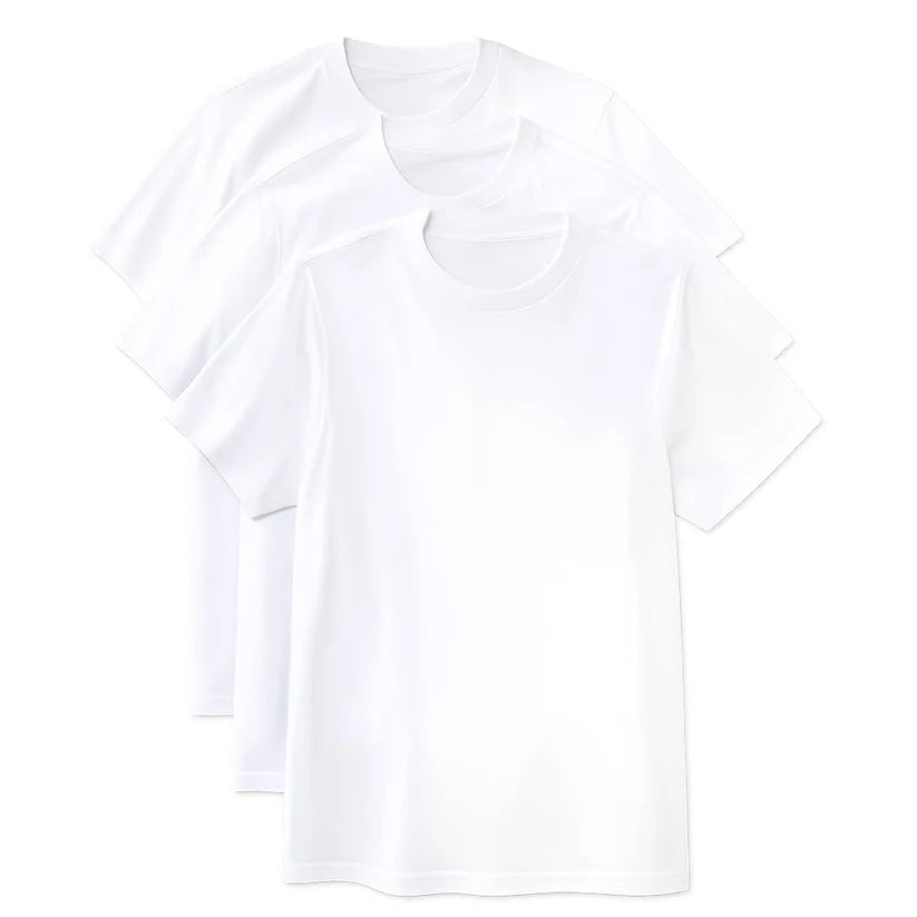 3 Pack Crewneck Unisex T-Shirt (36 Packs Per Case) Color: White Only