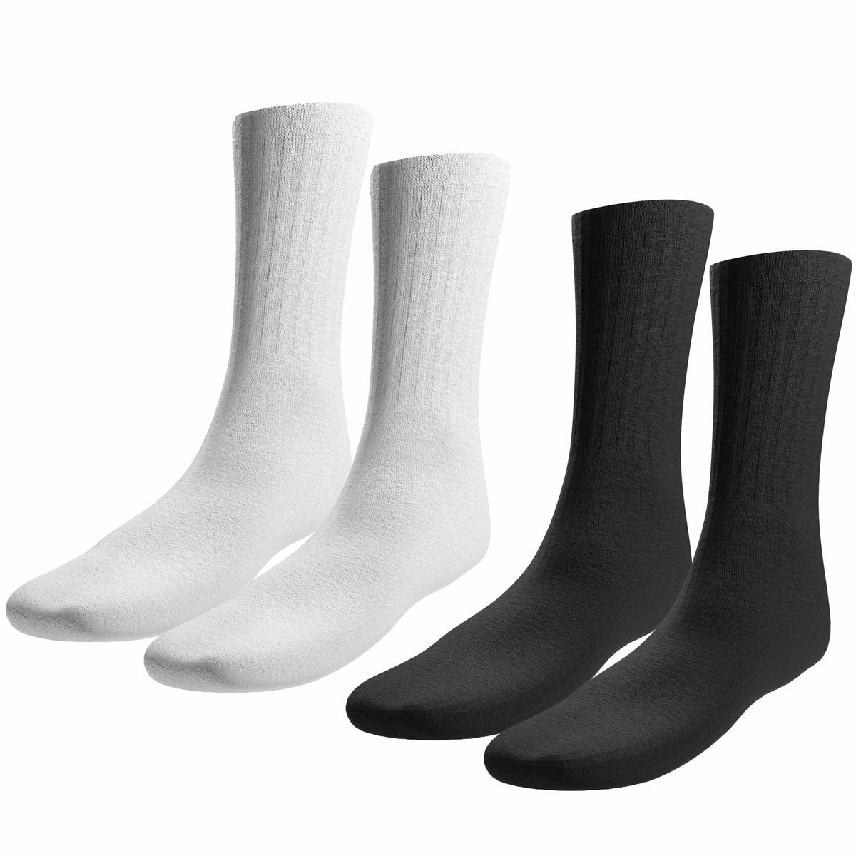 6 Pair Soft Cotton Crew Socks Soft Stretchy and Durable