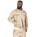Positano Ripped Overlay Jacket - Khaki