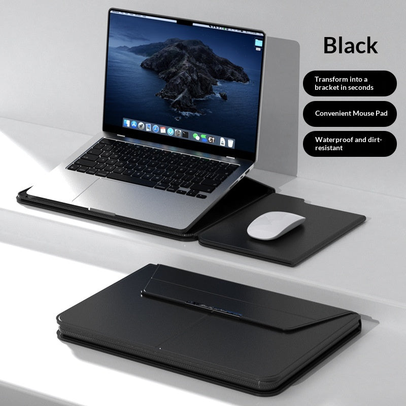 Leather Laptop Sleeve with Stand