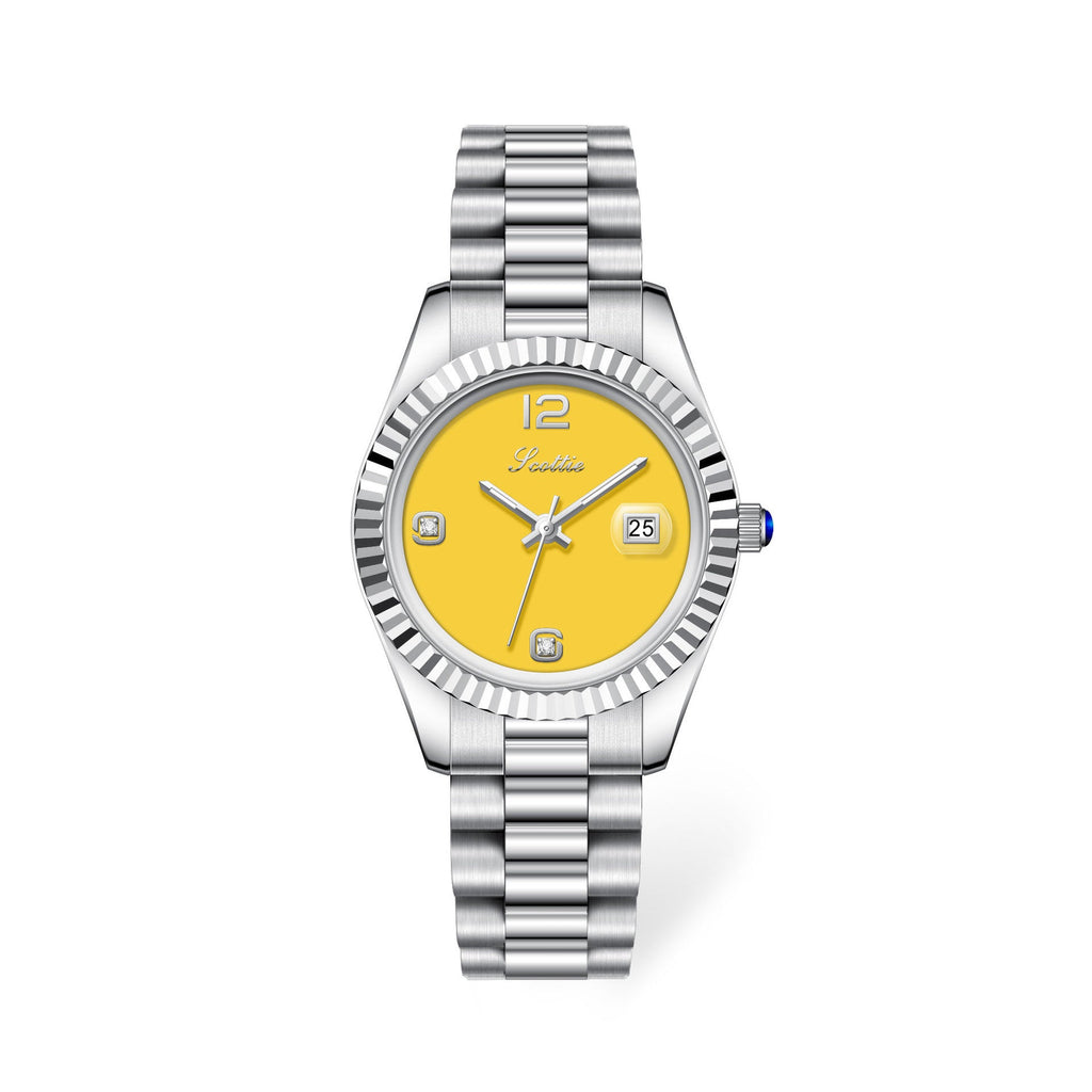Diamond Shining Women's Steel Band Quartz Watch