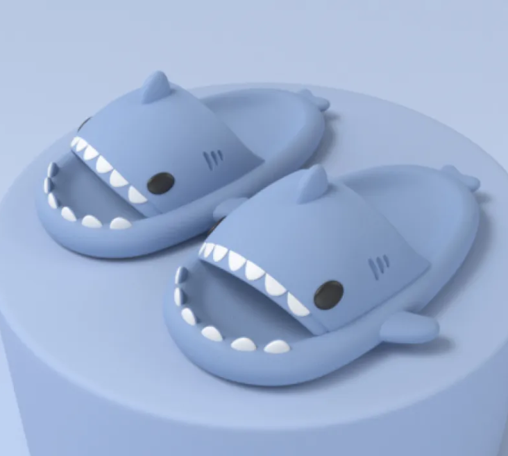Adult Shark Cartoon Slippers, Indoor Outdoor Funny Slippers